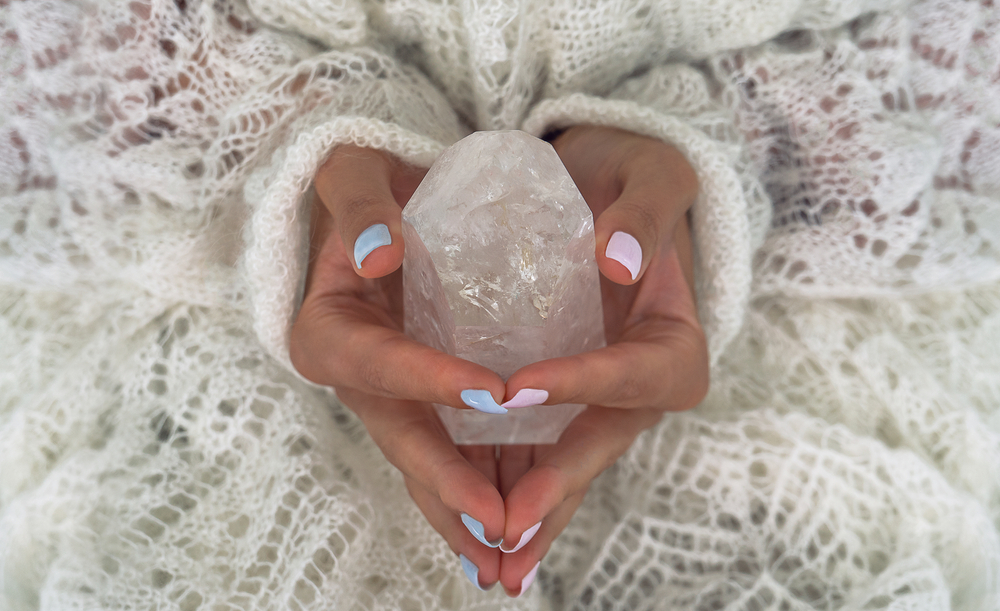 Woman’s,Hands,Holding,Crystal.,Concept,Of,Occult,Symbolism,And,Spiritual